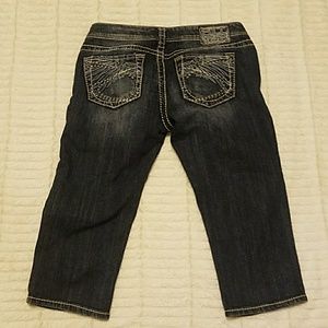 Silver capris jeans